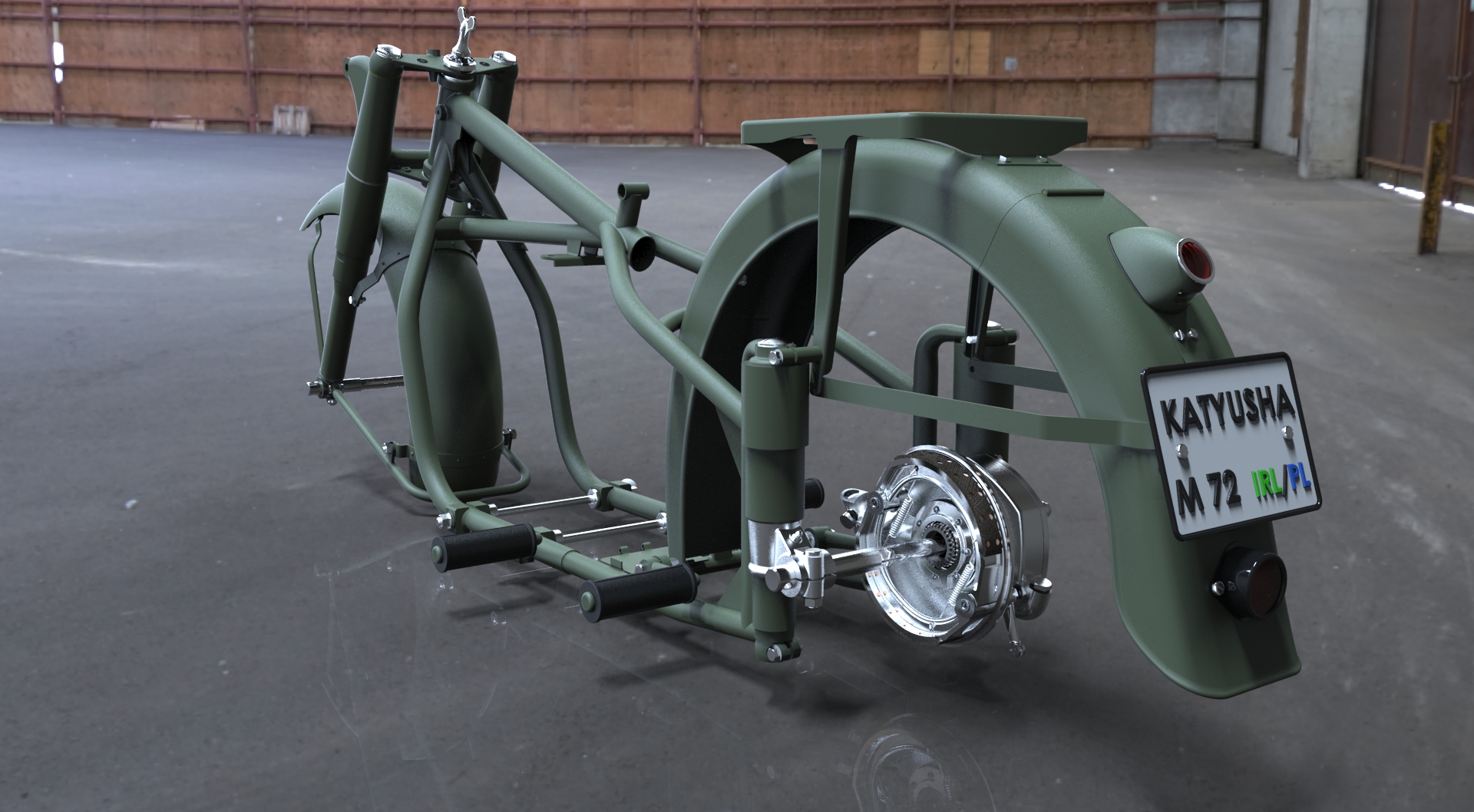 车架、前叉-挡泥板总成